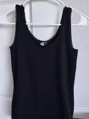 Saks Fifth Avenue Black Cashmere Sweater Tank